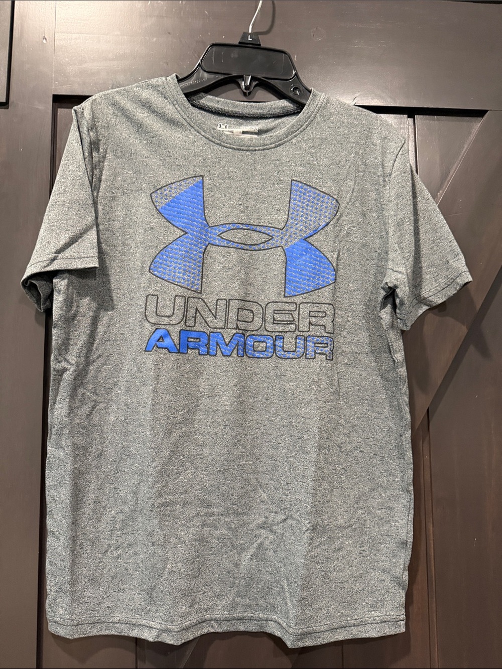 Under Armour Gray Short-Sleeve Tee with Blue Logo